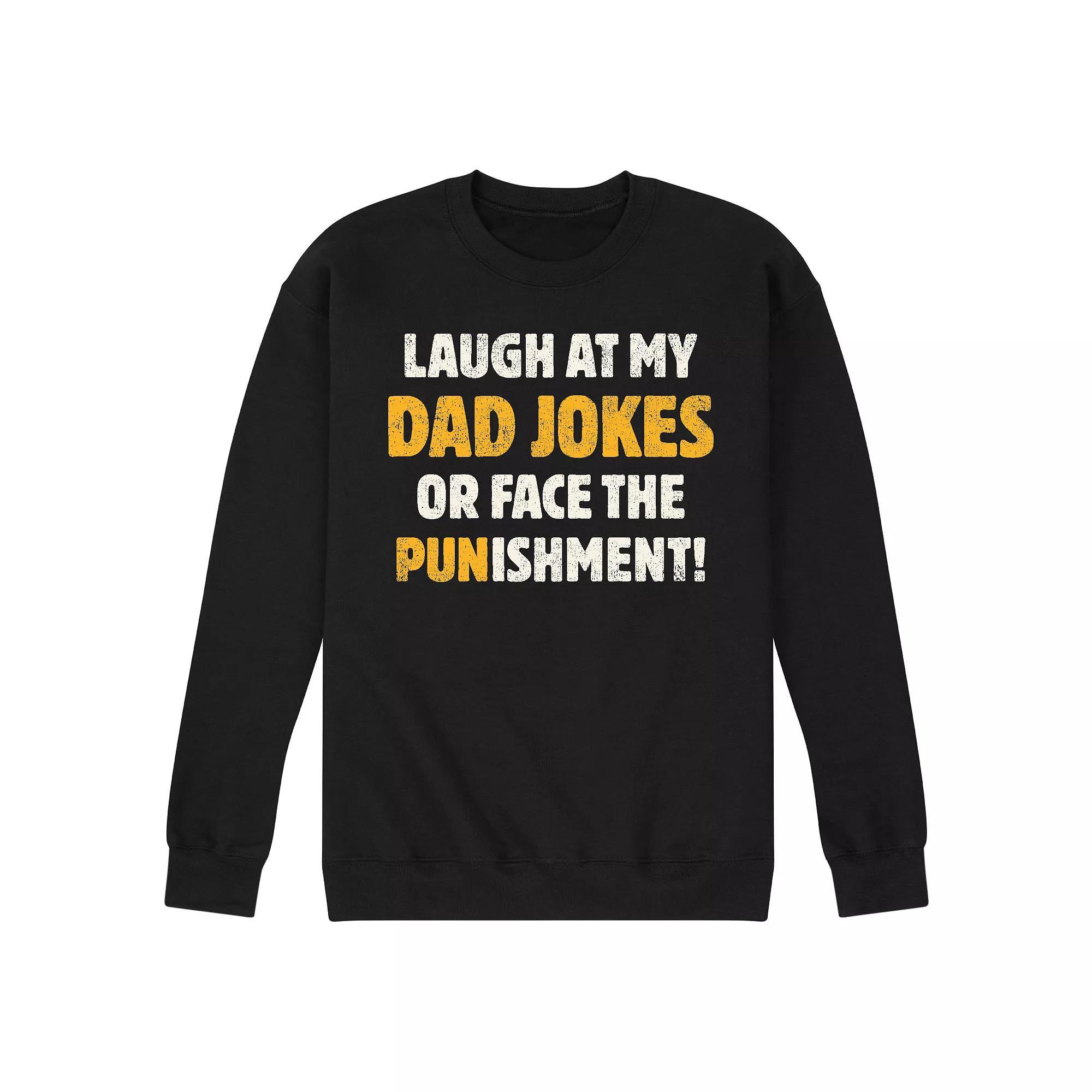 Mens Dad Jokes Punishment Fleece Sweatshirt Product Image