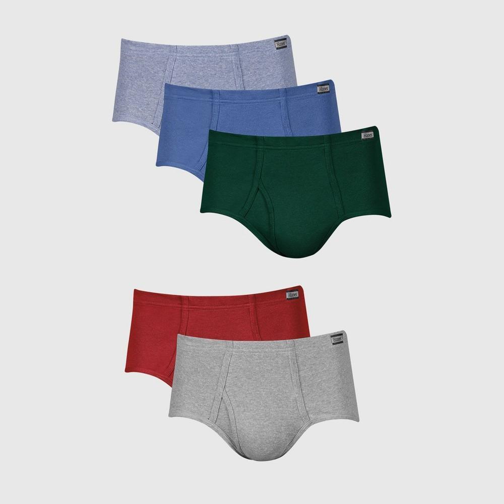 Hanes Men's Comfort Soft Waistband Mid-Rise Briefs 6pk - Blue/Green/Gray XL: Tagless, Breathable, Moisture Wicking Product Image