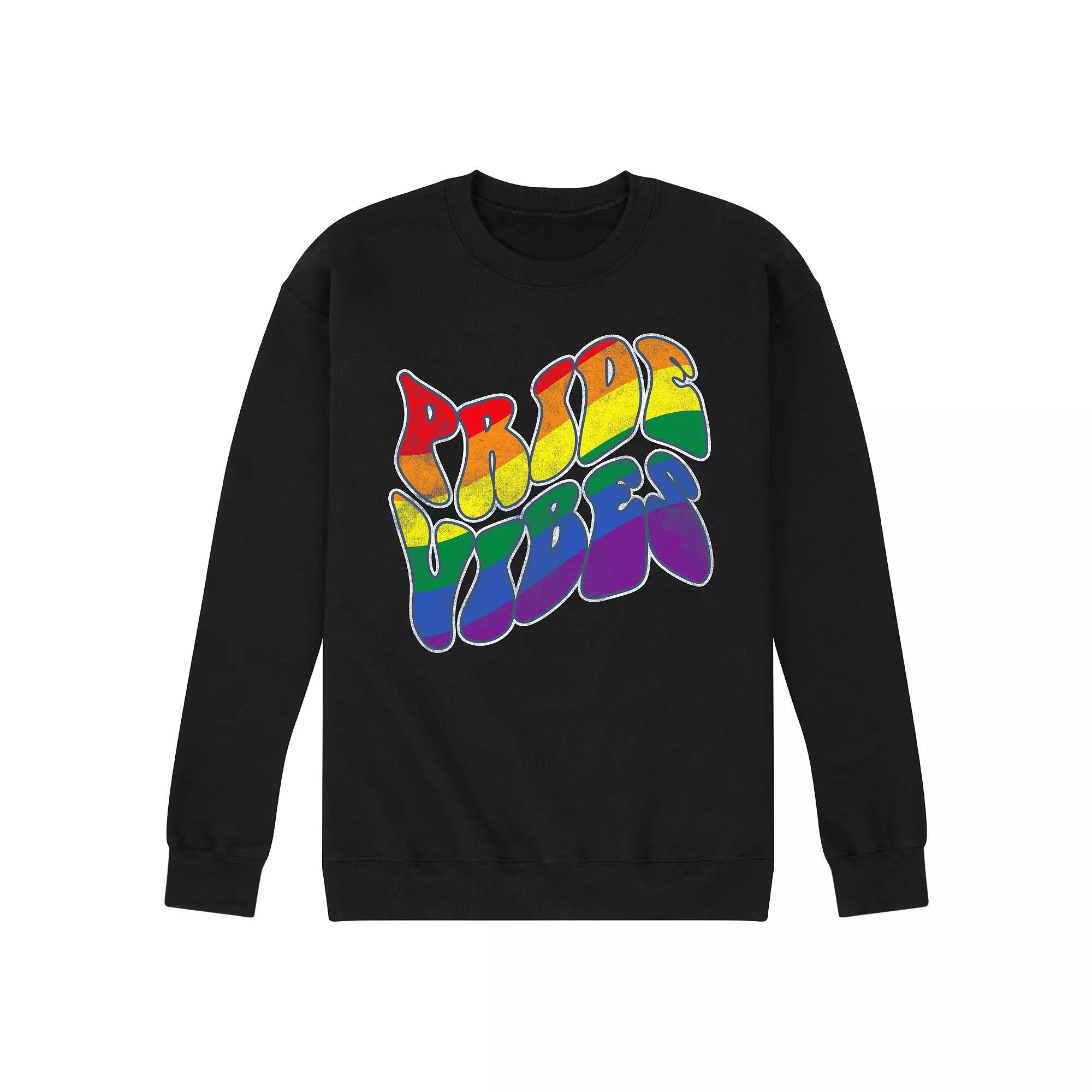 Mens Pride Vibes Fleece Sweatshirt Product Image