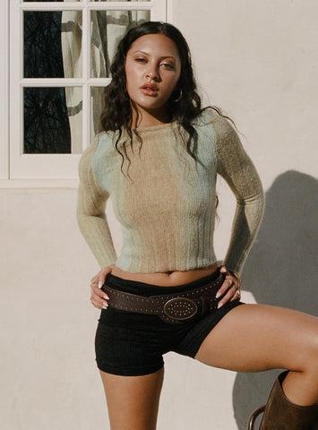 Cardenas Long Sleeve Top Green Product Image