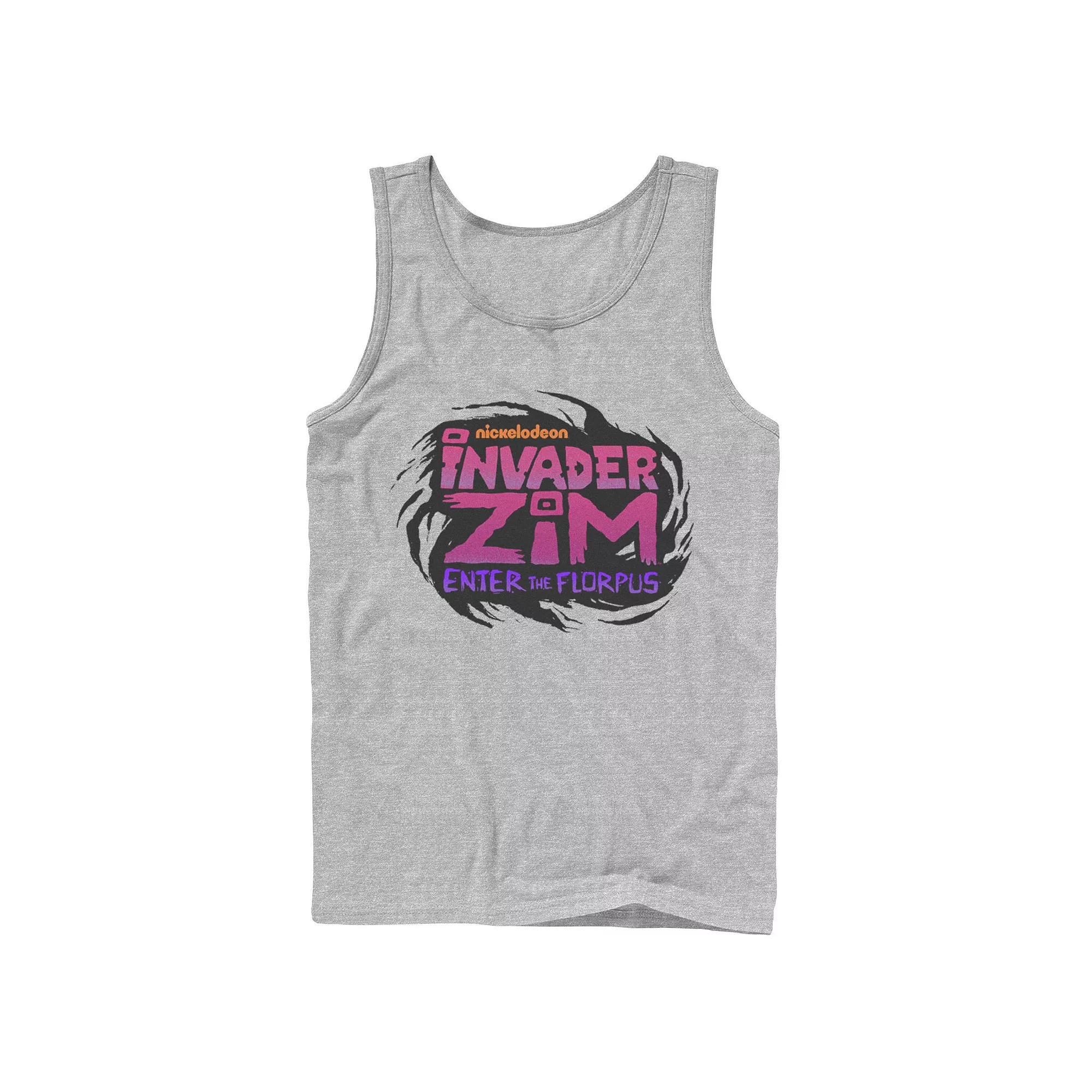 Men's Nickelodeon Invader Zim Enter Florpus Logo Graphic Tank Top, Size: Large, White Product Image
