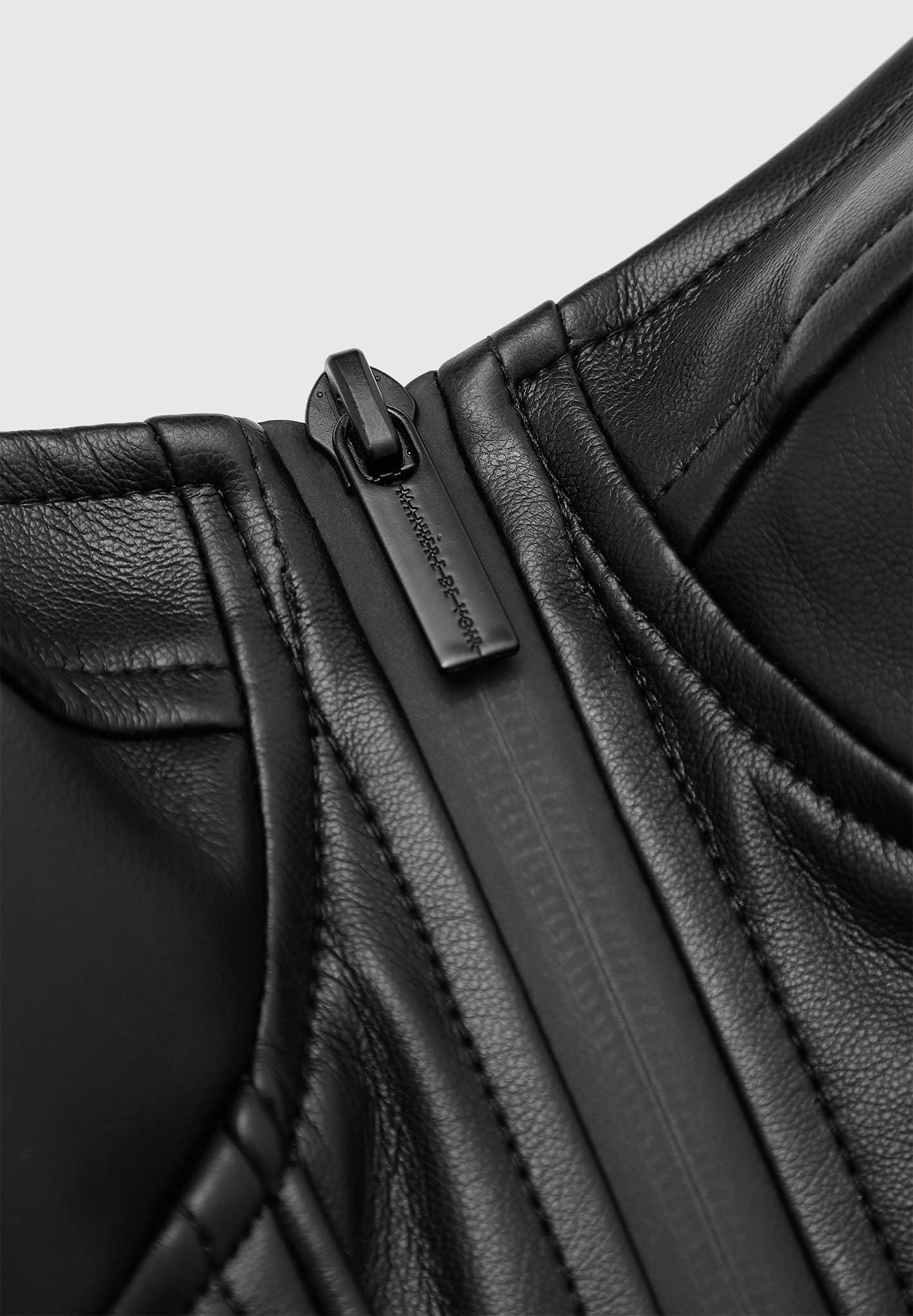 Leather Corset Top - Black Female Product Image