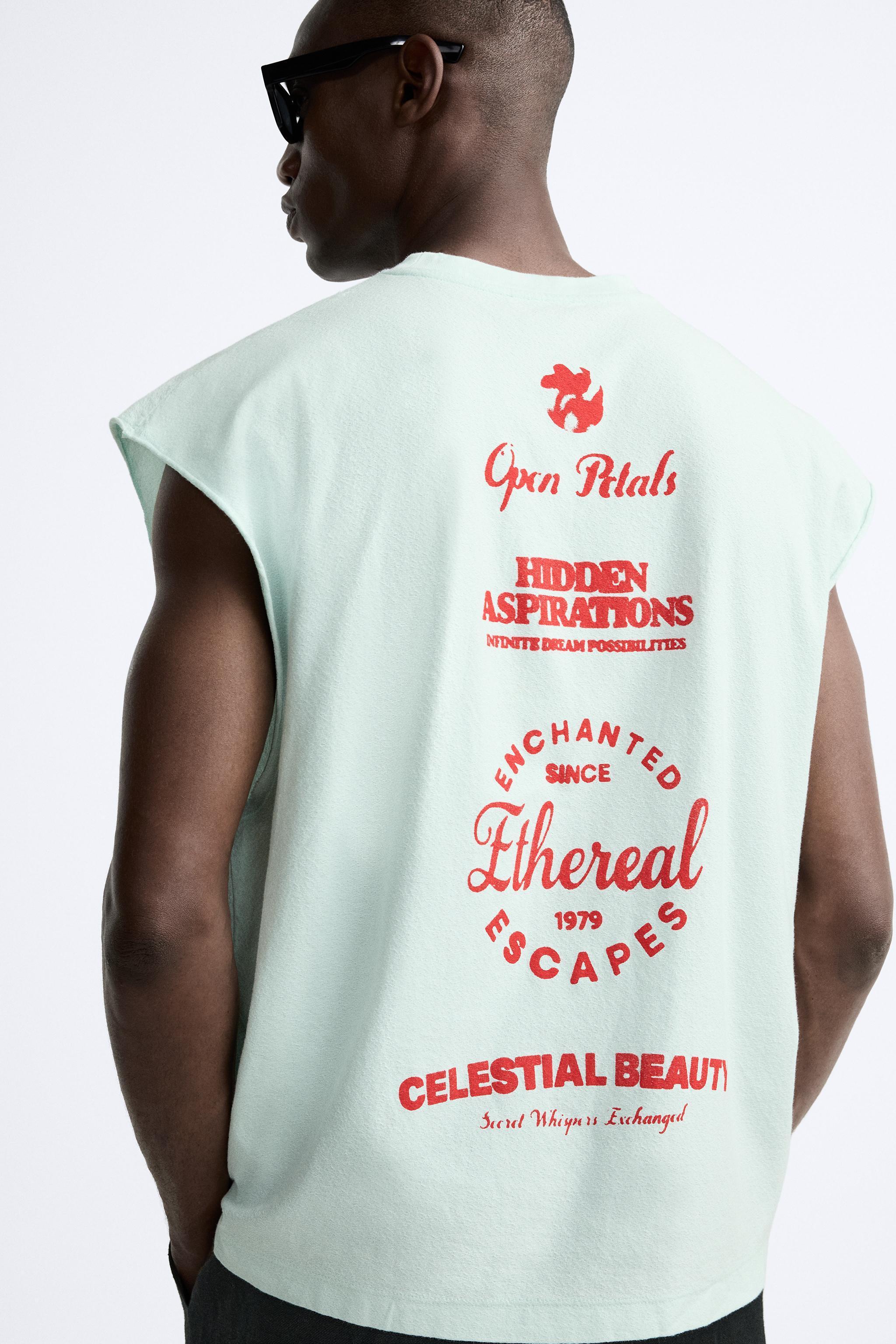 PRINTED TEXT JACQUARD T-SHIRT Product Image