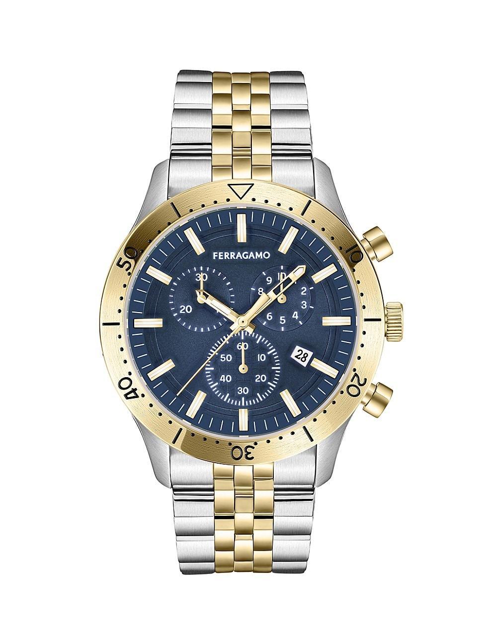 Mens Unisex Ferragamo Classic Two-Tone Stainless Steel Watch/43MM Product Image
