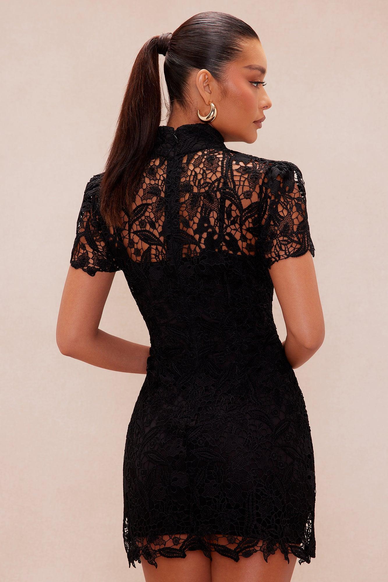 Lia Lace Mini Dress - Black Product Image