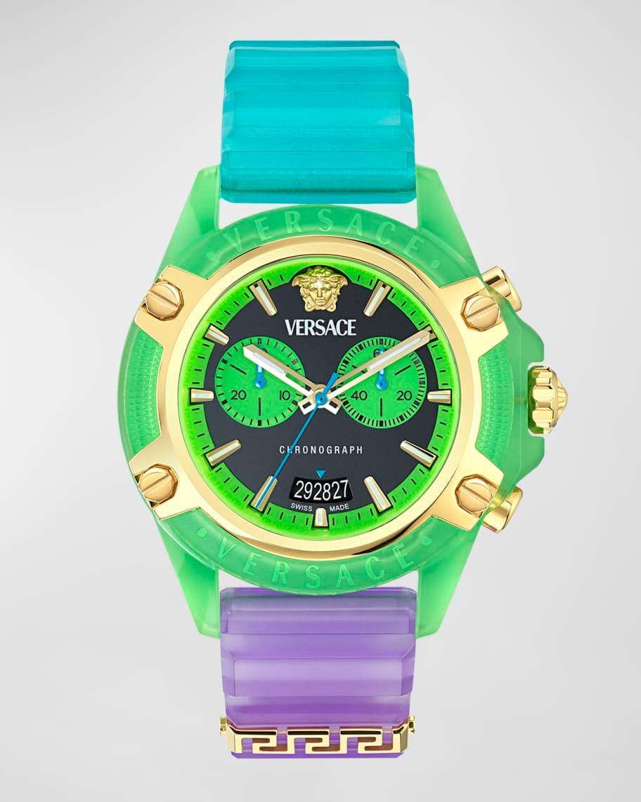 Mens Icon Active Silicone-Strap Chronograph Watch, 44mm Product Image