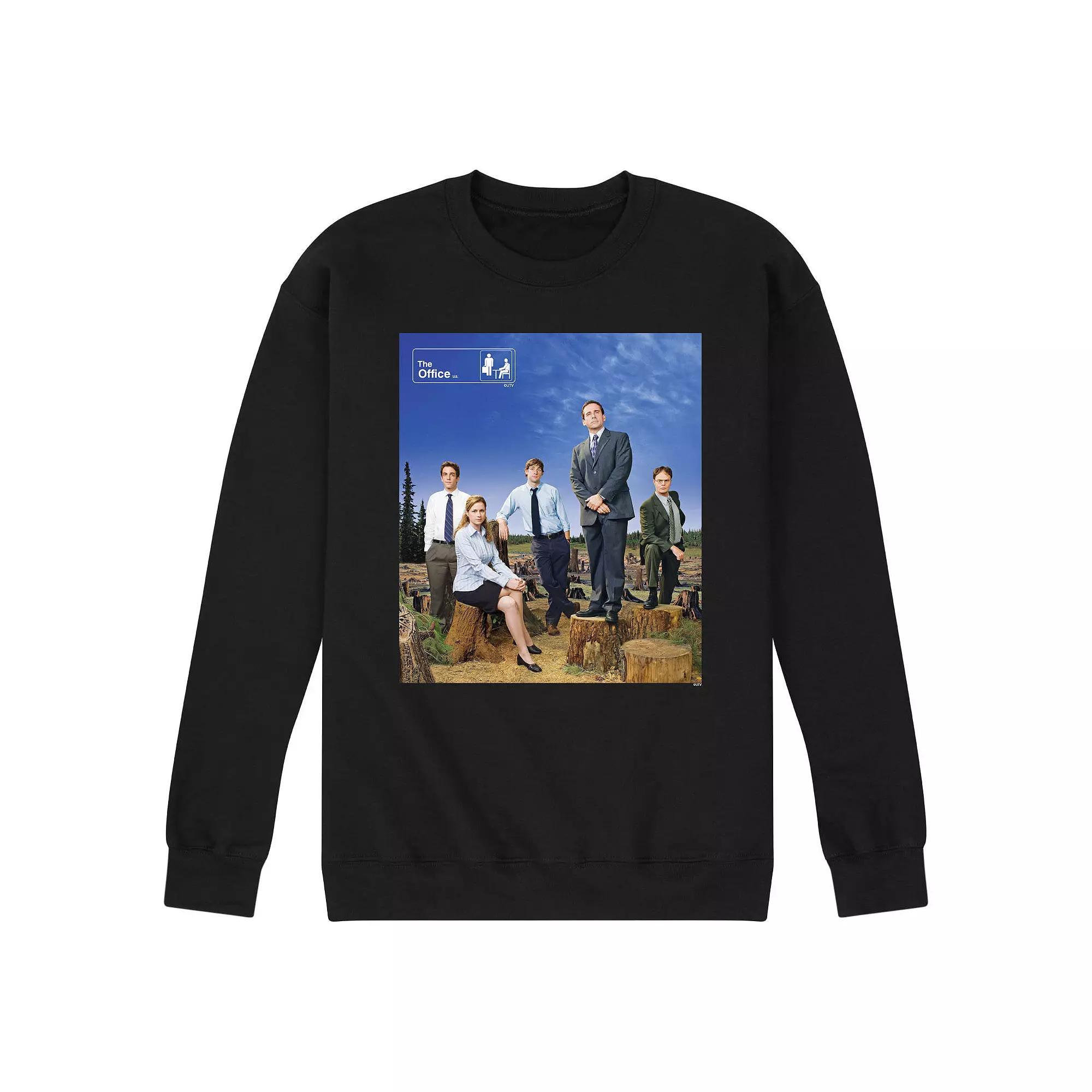 Mens The Office Cast Photo Sweatshirt Blue Product Image