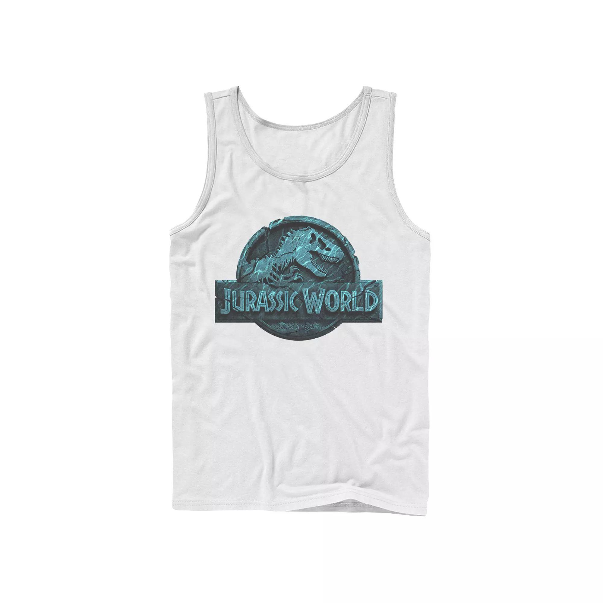 Mens Jurassic World Two Logo Lost In The Deep Tank Top Product Image