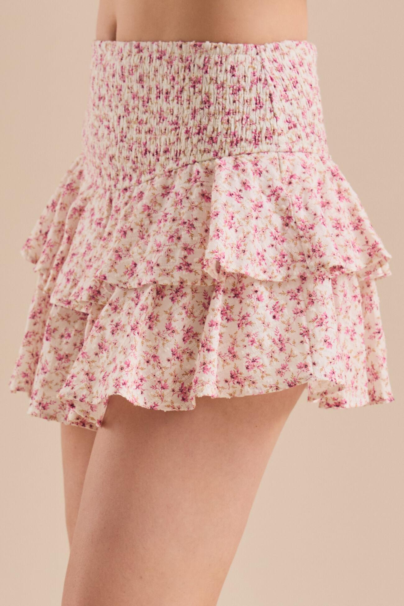 Kendra Tiered Ruffle Mini Skort Product Image