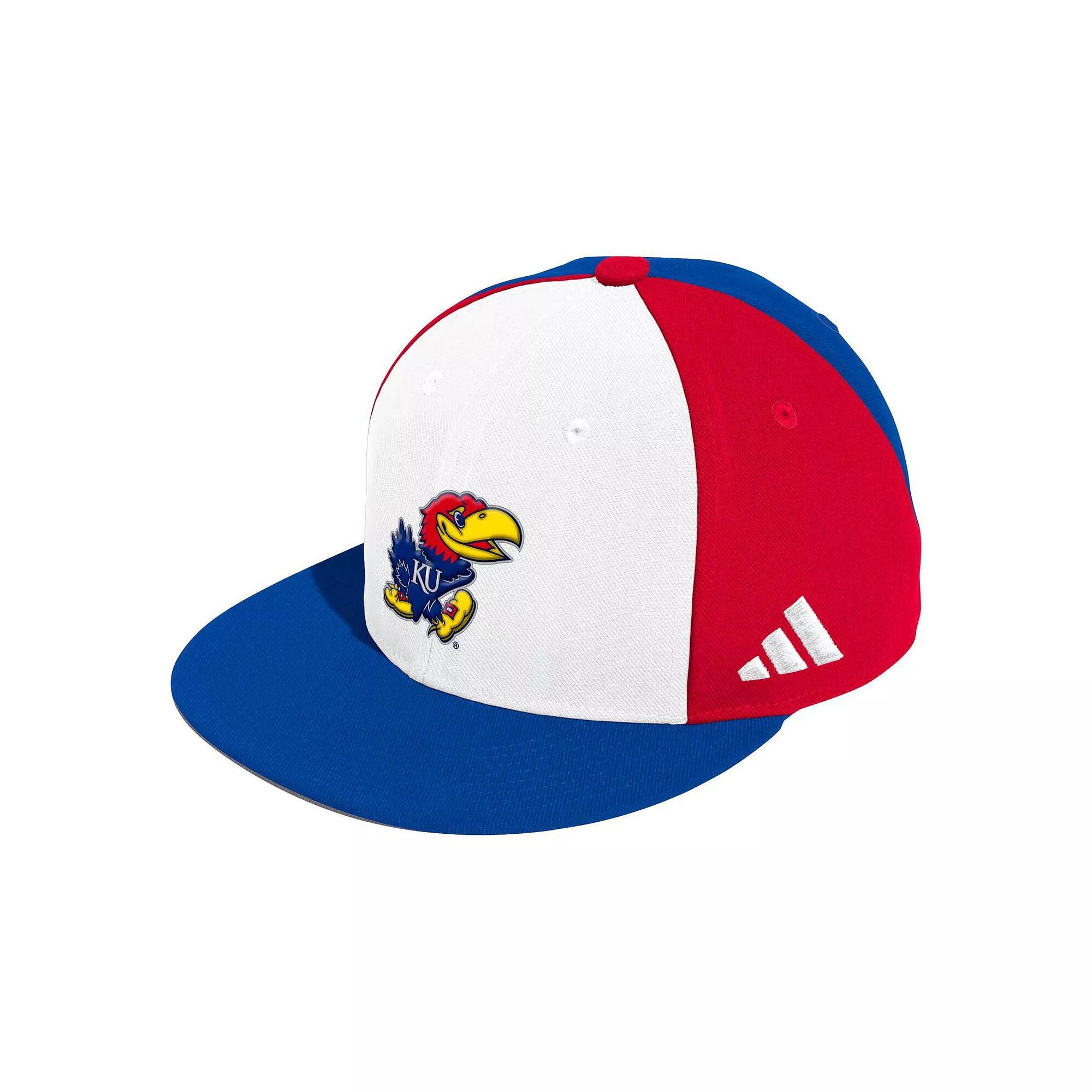 Men's adidas White Kansas Jayhawks On-Field Baseball Fitted Hat, Size: 7 5/8 Product Image