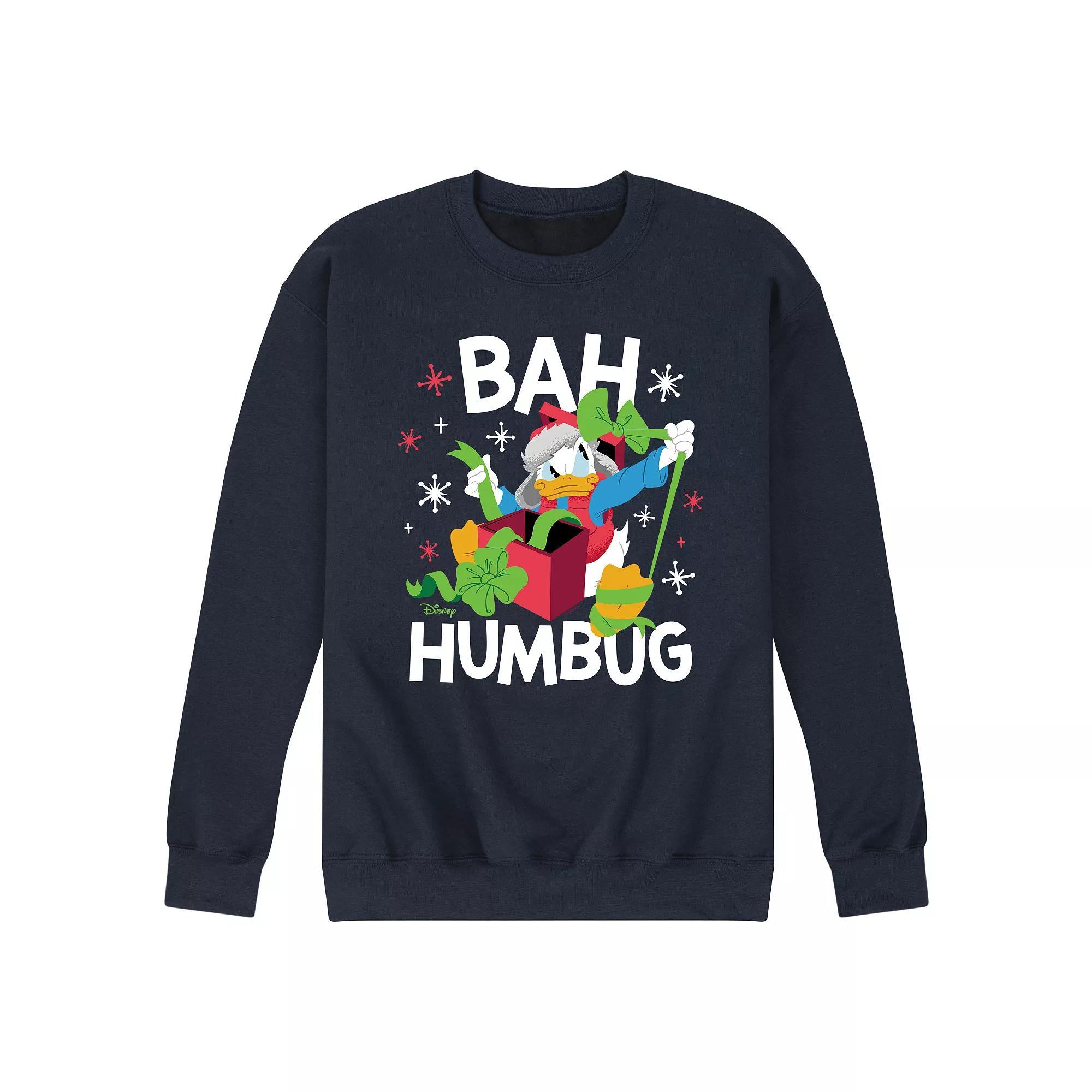 Disney's Men's Donald Duck Bah Humbug Fleece, Size: XXL, Blue Product Image