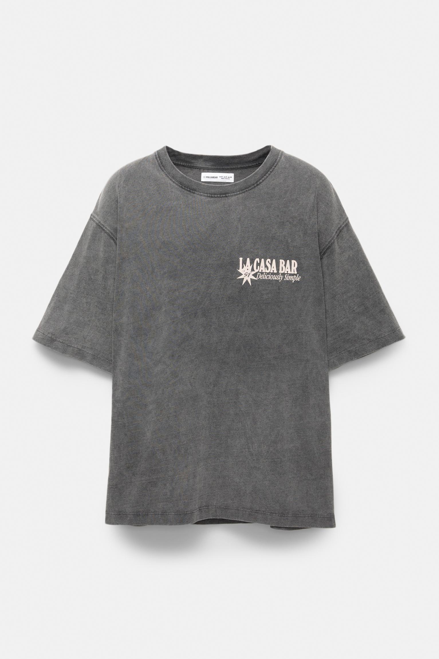 Gray napkin graphic T-shirt Product Image