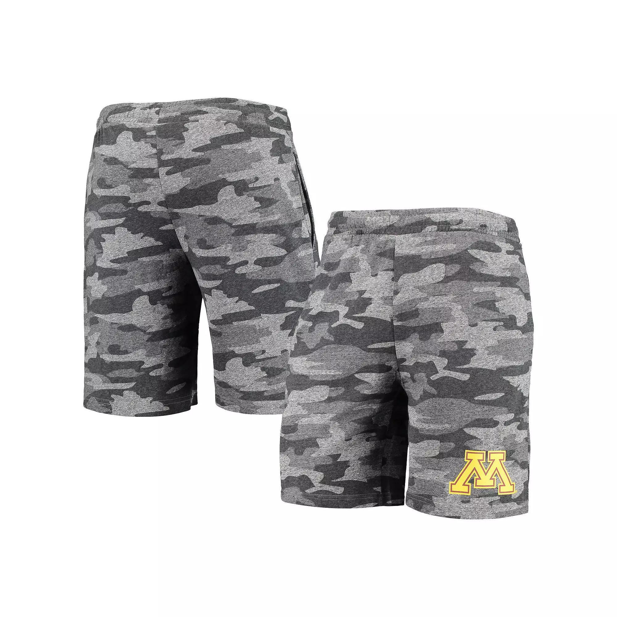 Men's Concepts Sport Charcoal/Gray Minnesota Golden Gophers Camo Backup Terry Jam Lounge Shorts, Size: Large Product Image