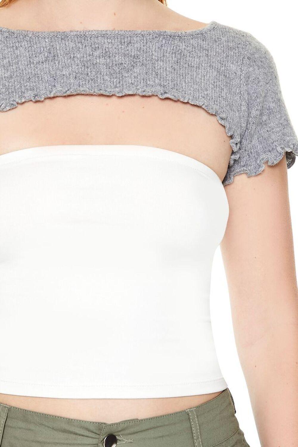 Sweater-Knit Lace-Up Crop Top | Forever 21 Product Image