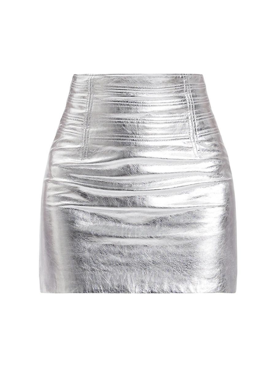 Womens Clara Metallic Bandage Skirt Product Image