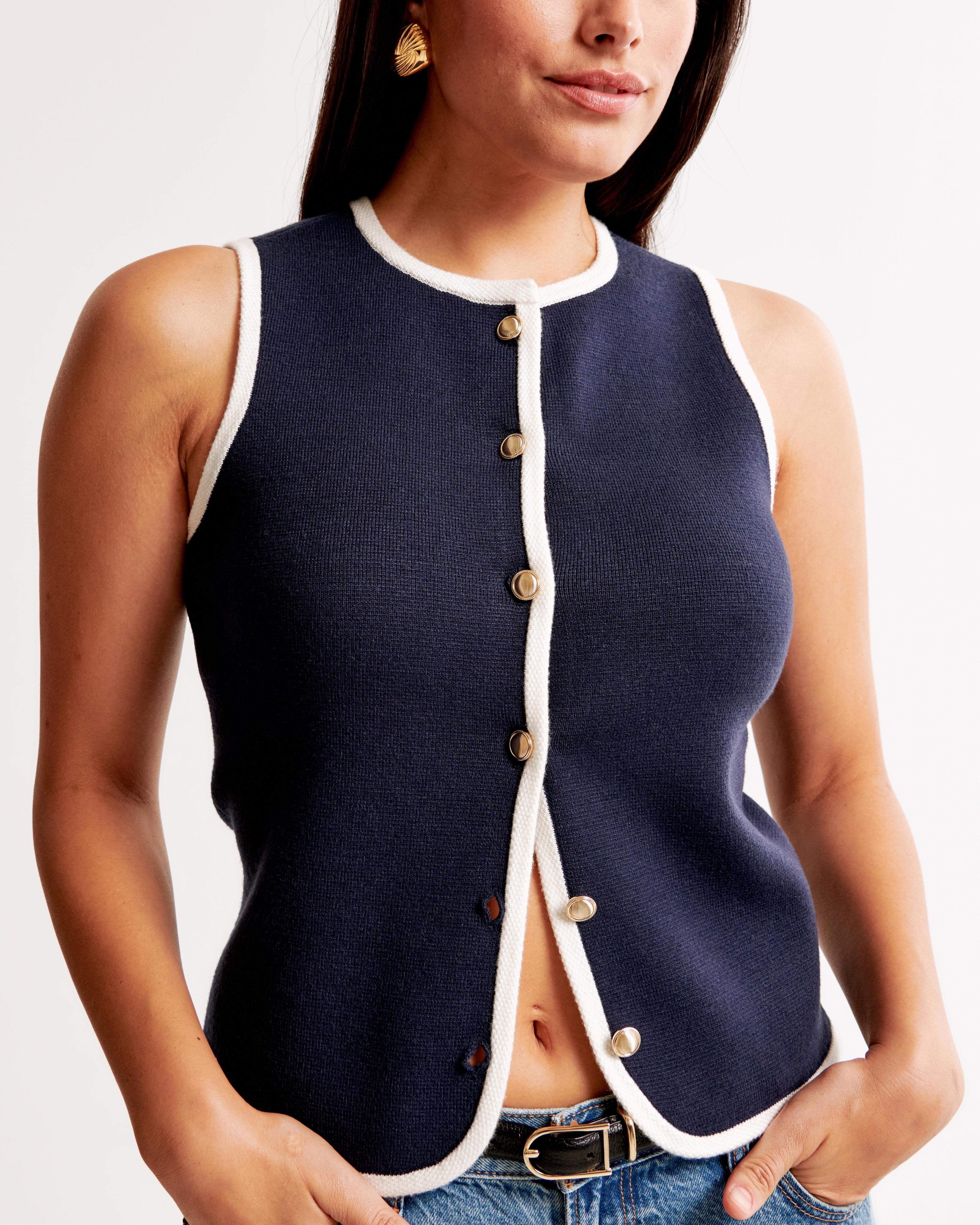 The A&F Mara Crew Sweater Vest Product Image