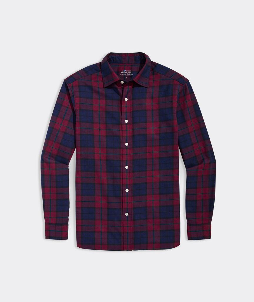On-The-Go Brushed Twill Plaid Shirt Product Image