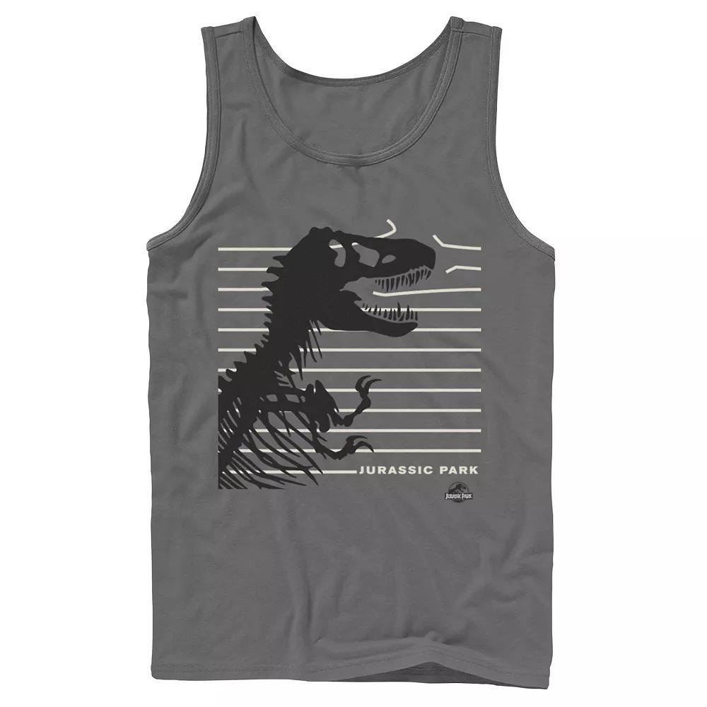 Men's Jurassic Park T-Rex Broken Fence Tank Top, Size: XL, Grey Product Image