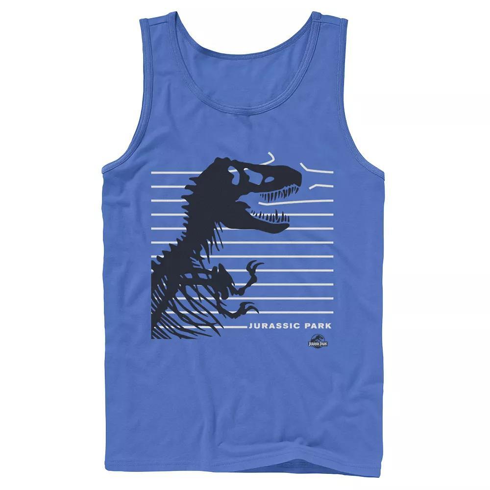 Men's Jurassic Park T-Rex Broken Fence Tank Top, Size: XL, Grey Product Image