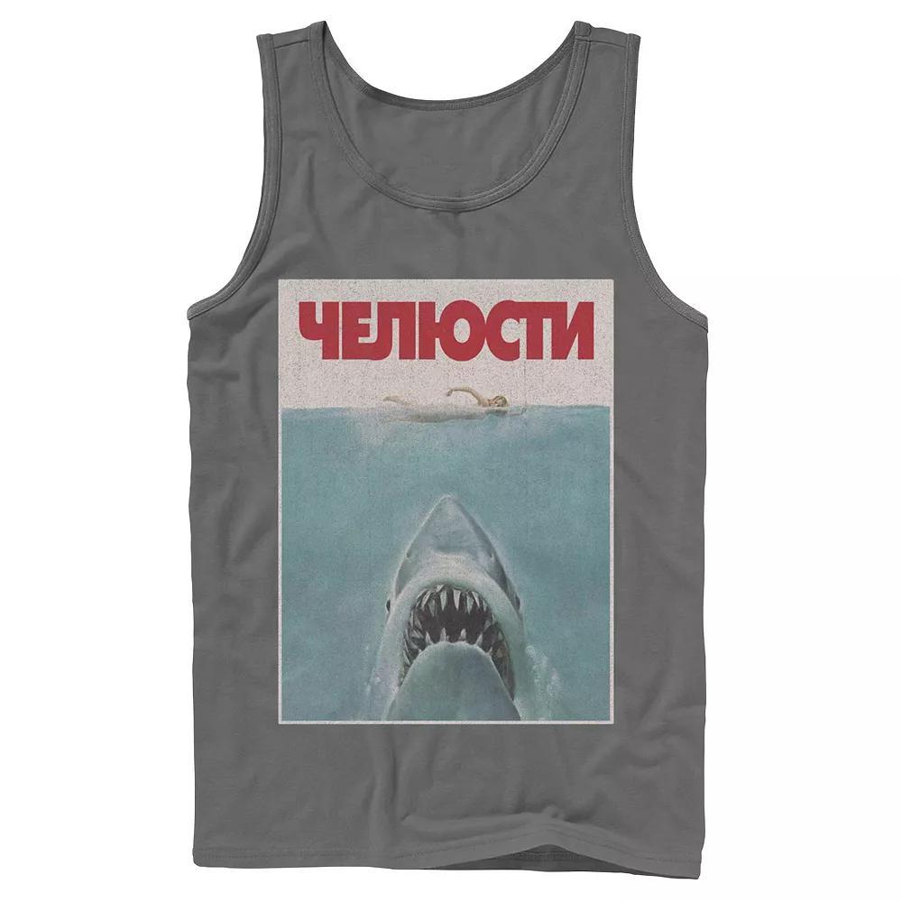 Mens Jaws Movie Poster Tank Top Grey Product Image