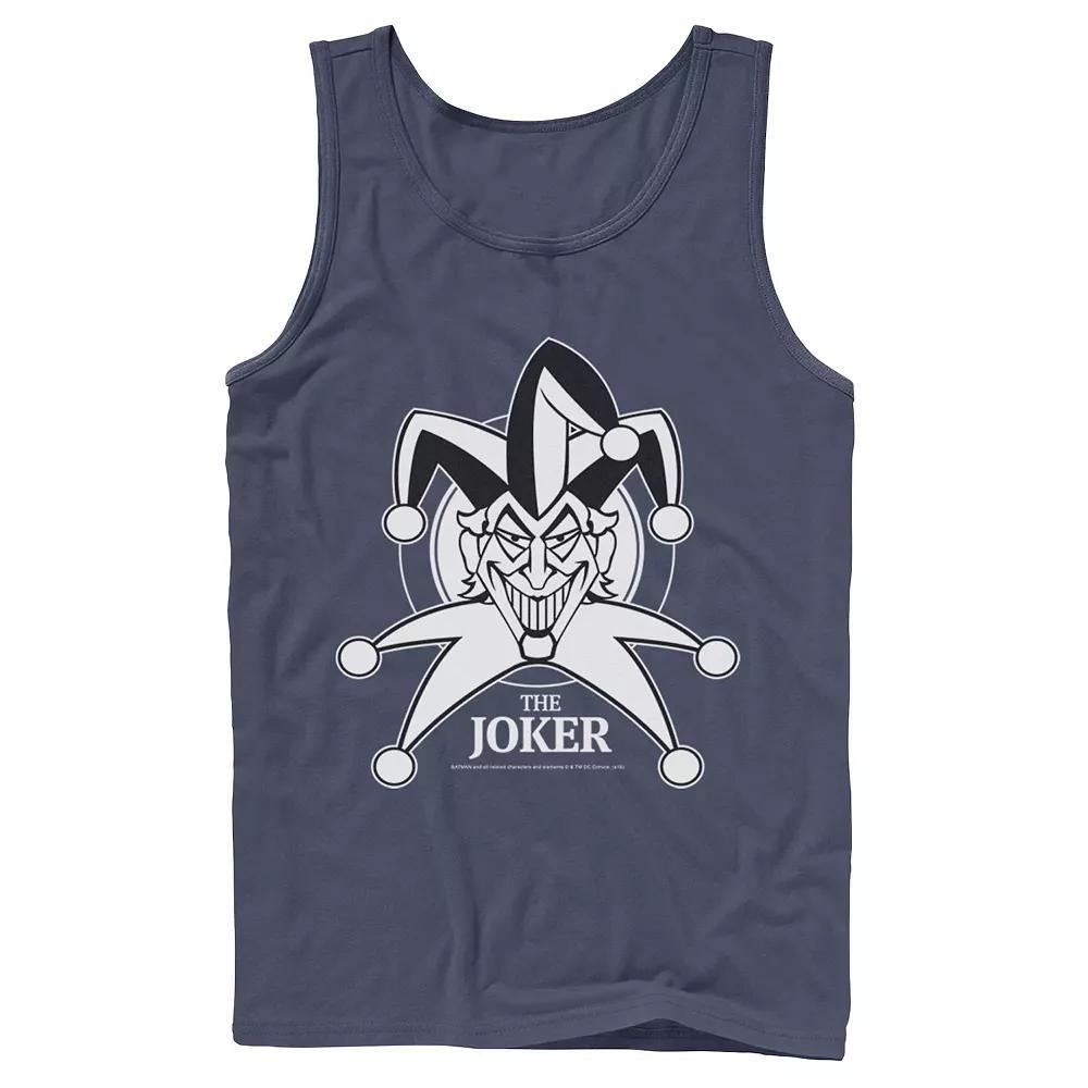 Men's DC Comics Joker Smiling Classic Poster Tank Top, Size: Small, Blue Product Image
