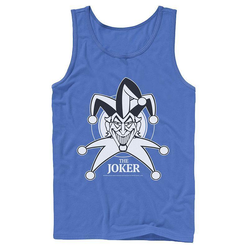 Men's DC Comics Joker Smiling Classic Poster Tank Top, Size: Small, Blue Product Image