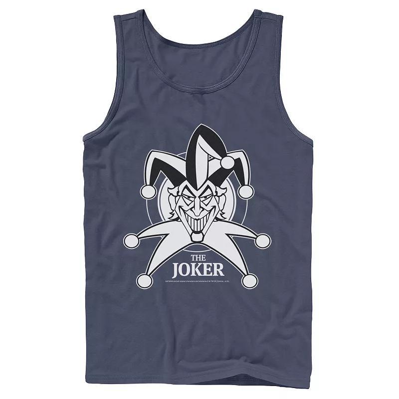 Men's DC Comics Joker Smiling Classic Poster Tank Top, Size: Small, Blue Product Image