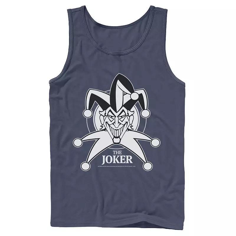Men's DC Comics Joker Smiling Classic Poster Tank Top, Size: Small, Blue Product Image