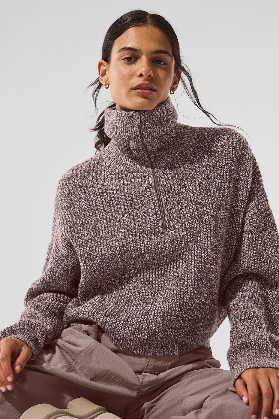 Marl Sweater 1/4 Zip Pullover - Mushroom Marl Product Image