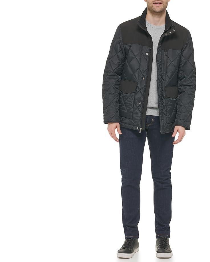 Wool Melton Stand Collar Jacket With Patch Pockets Product Image