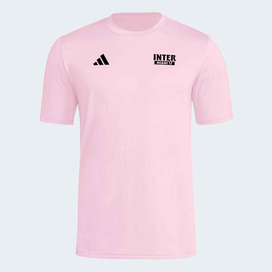 adidas Inter Miami CF Short Sleeve Tee True Pink S Mens Product Image