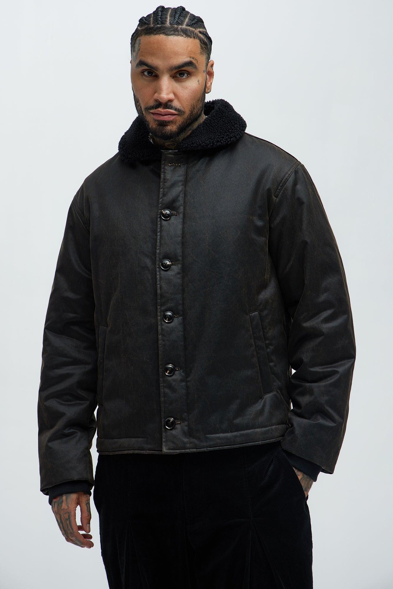 Denali Waxed Sherpa Jacket - Brown Product Image