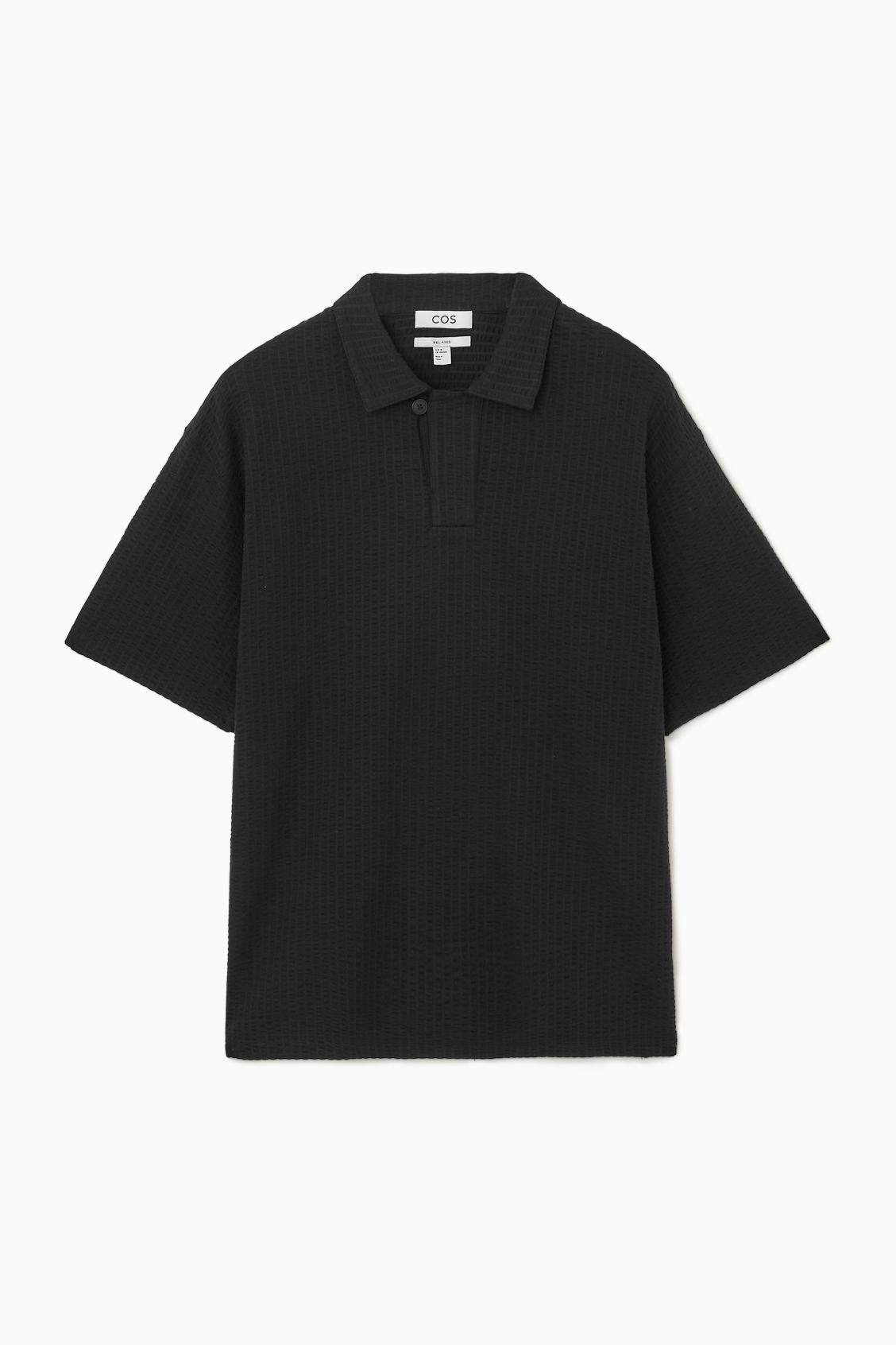 RELAXED SEERSUCKER COTTON POLO SHIRT Product Image