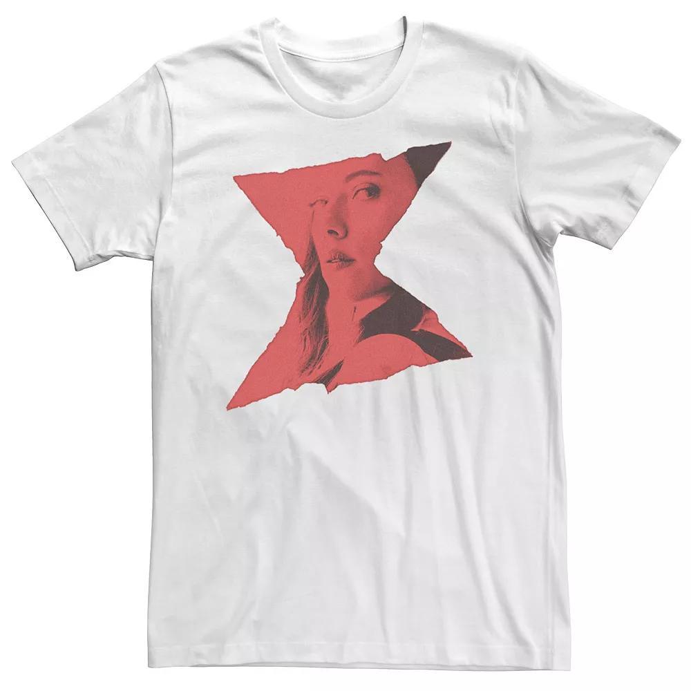 Big & Tall Marvel Black Widow Portrait Logo Overlay Tee, Men's, Size: 4XL, White Product Image