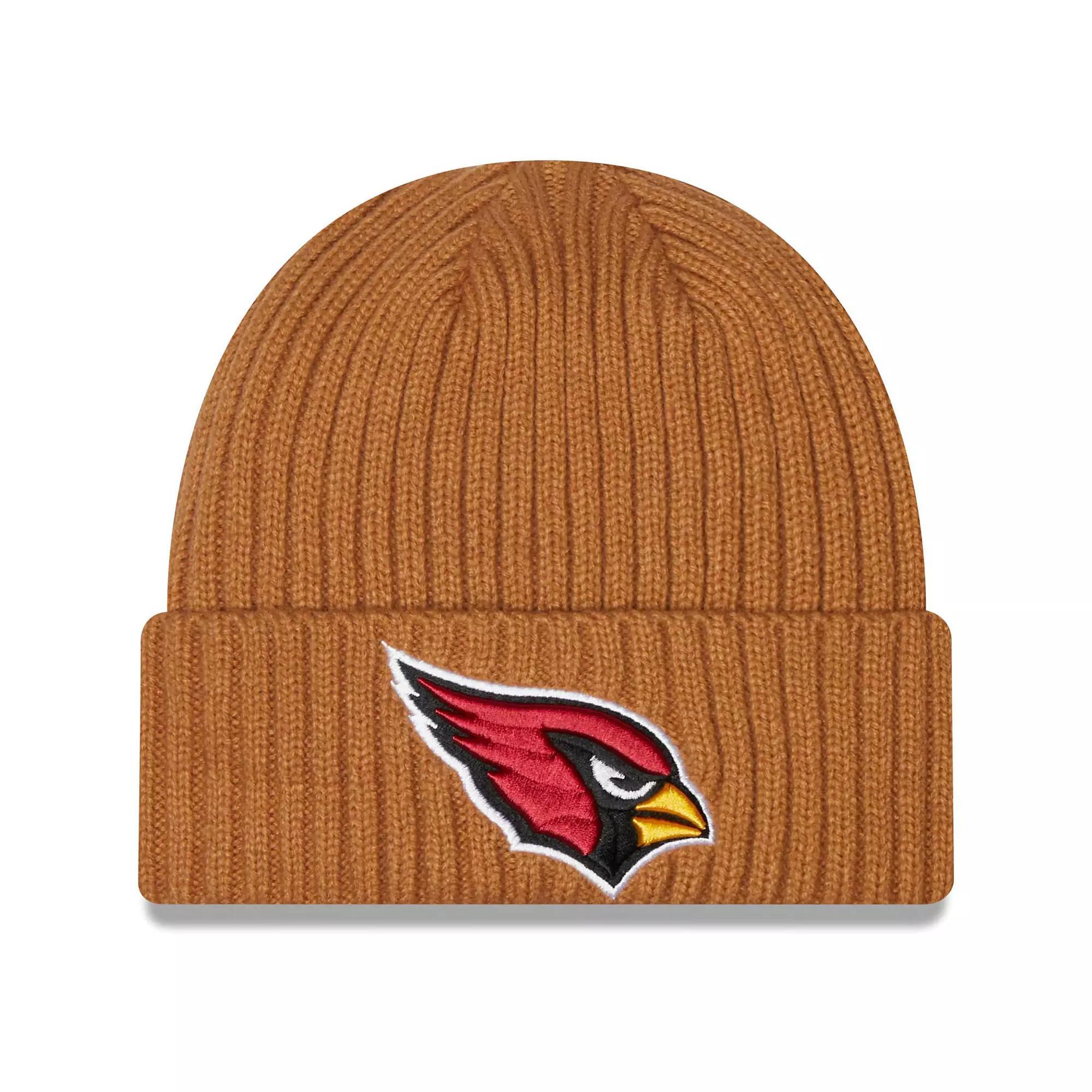 Men's New Era Brown Arizona Cardinals Core Classic Cuffed Knit Hat Product Image