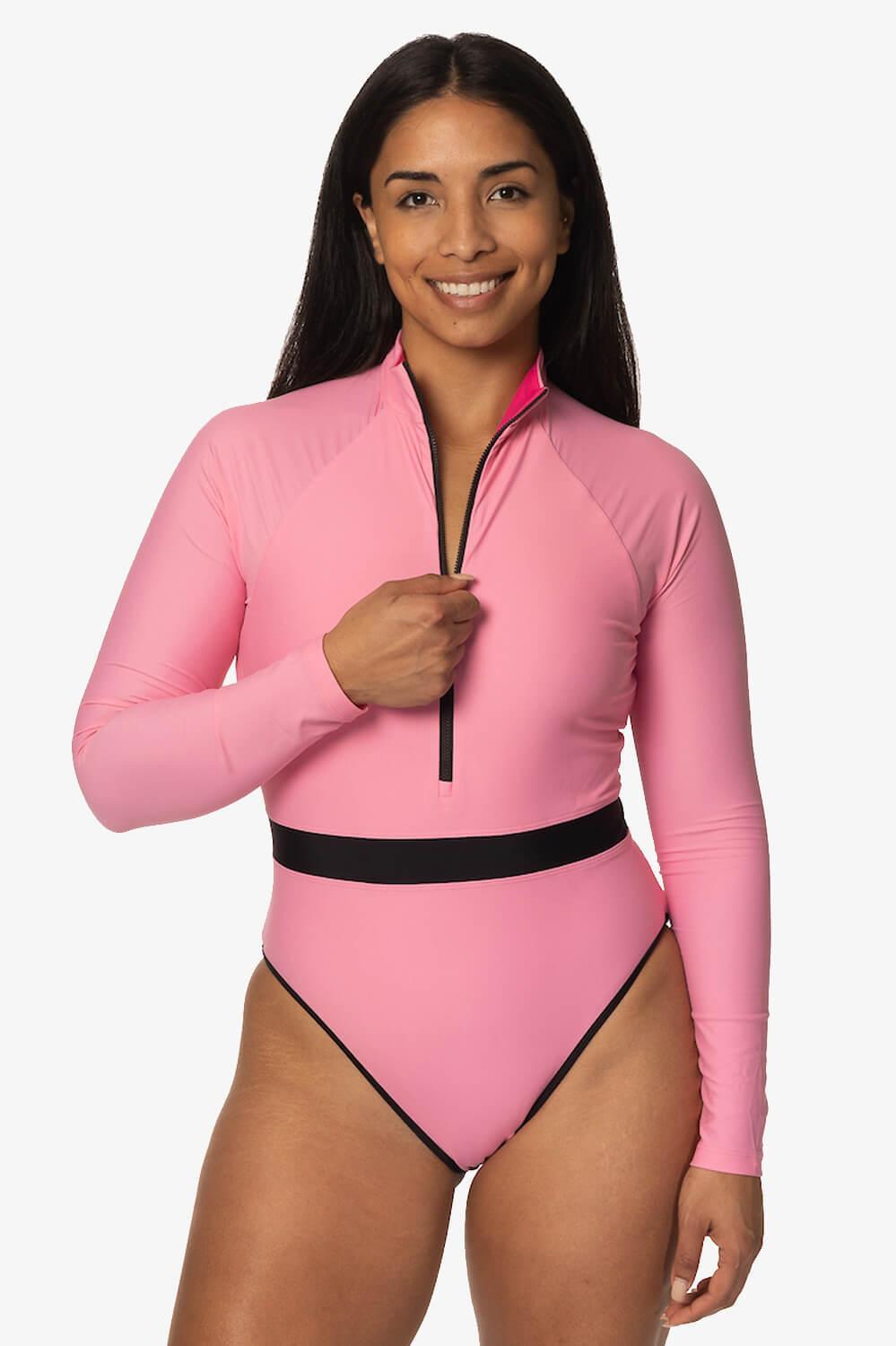 Nazare Long Sleeve Zip-Up Surf One Piece Product Image