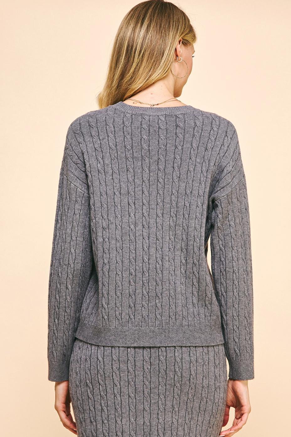 Cable Knit Sweater Pullover Product Image