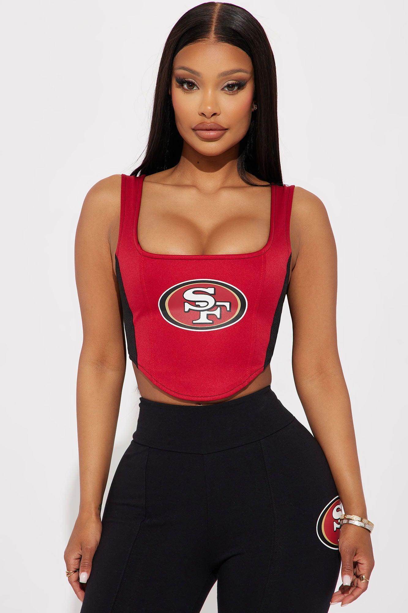 49ers Halftime Show Corset Top - Red/Black Female Product Image