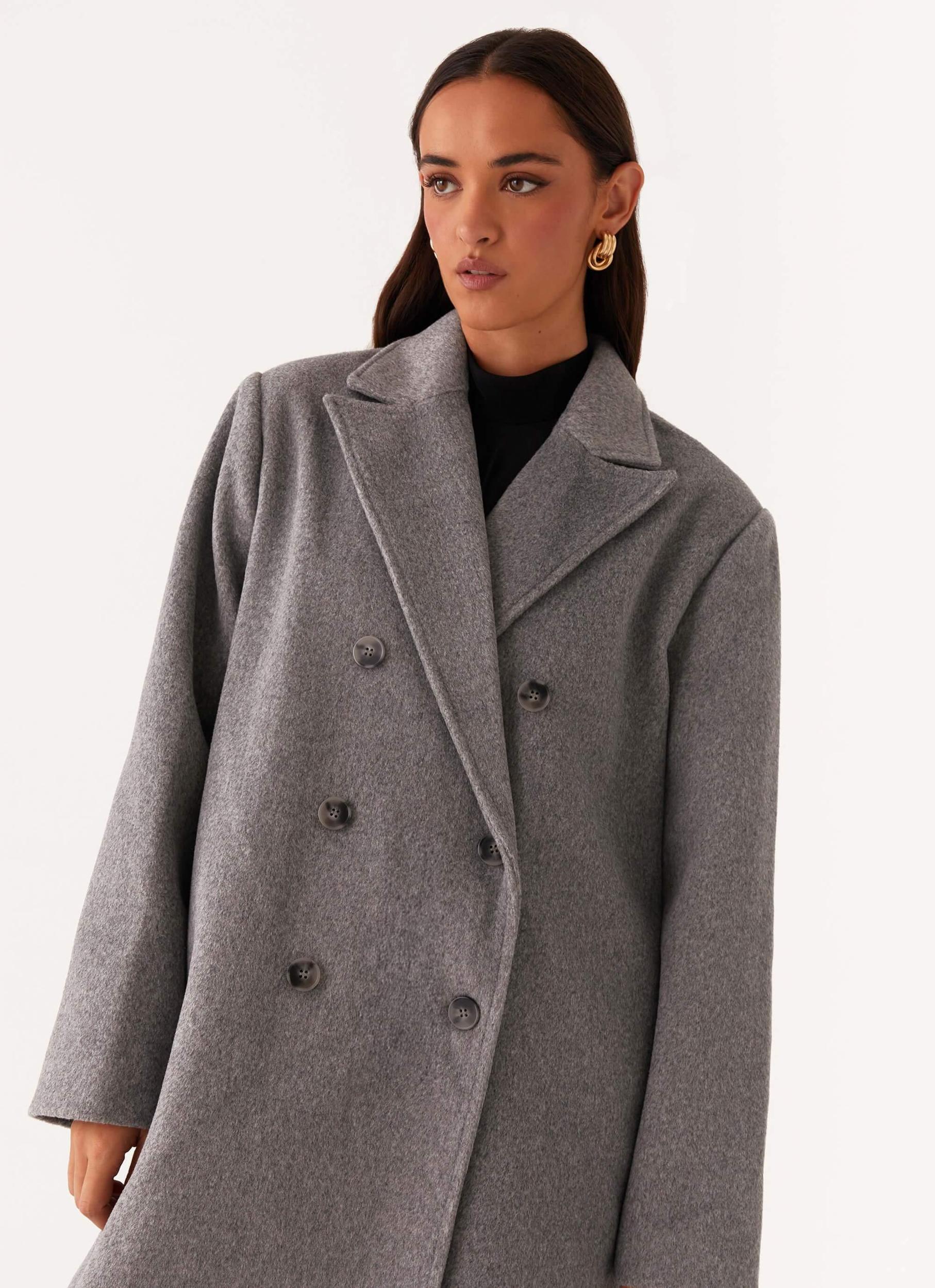 Gianni Double Breast Coat - Grey Product Image