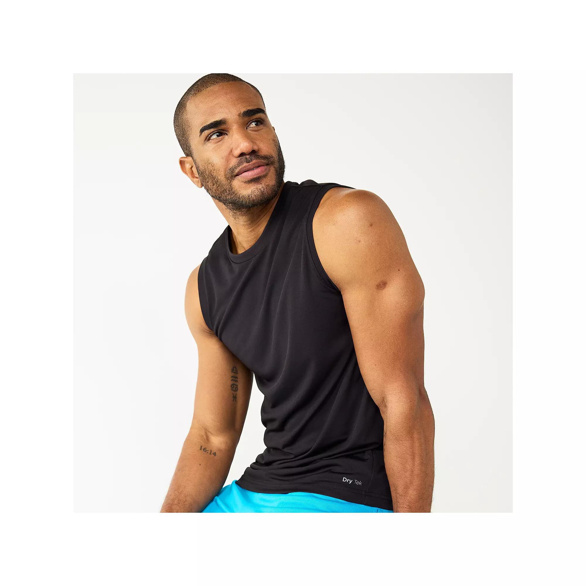 Men's Tek Gear Dry Tek Muscle Tank, Size: Large, Modern White Product Image