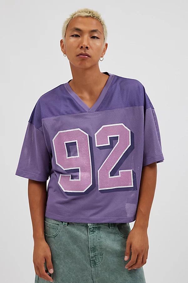 Urban Outfitters Mesh Football Jersey V-Neck Tee Mens at Urban Outfitters Product Image