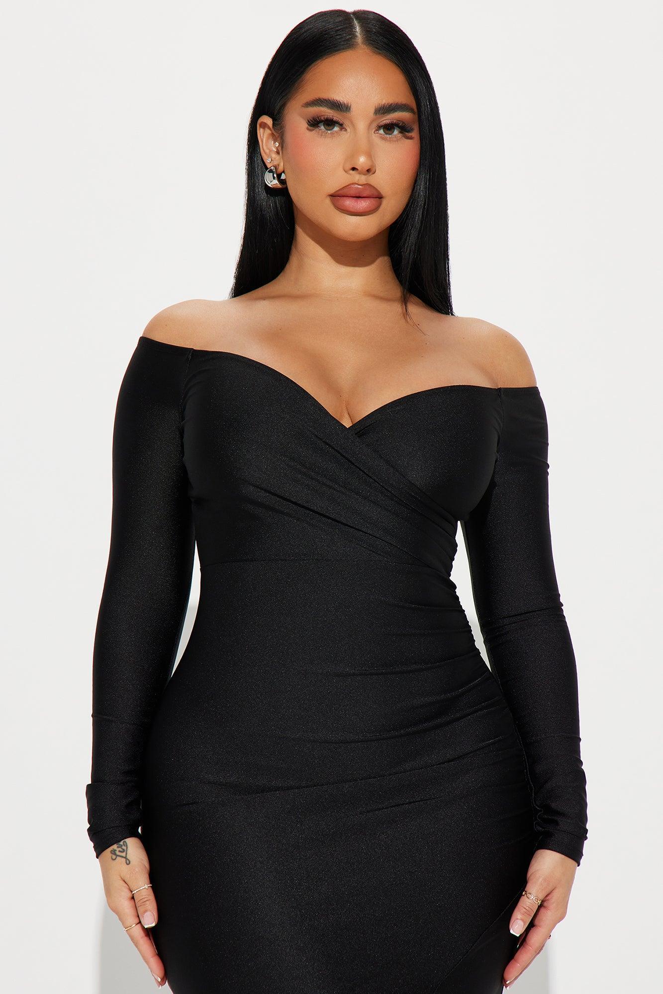 Kellie Tricot Gown - Black Product Image