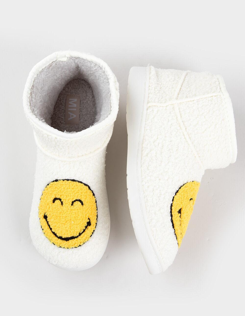 MIA Chill Happy Face Womens Bootie Slippers Product Image