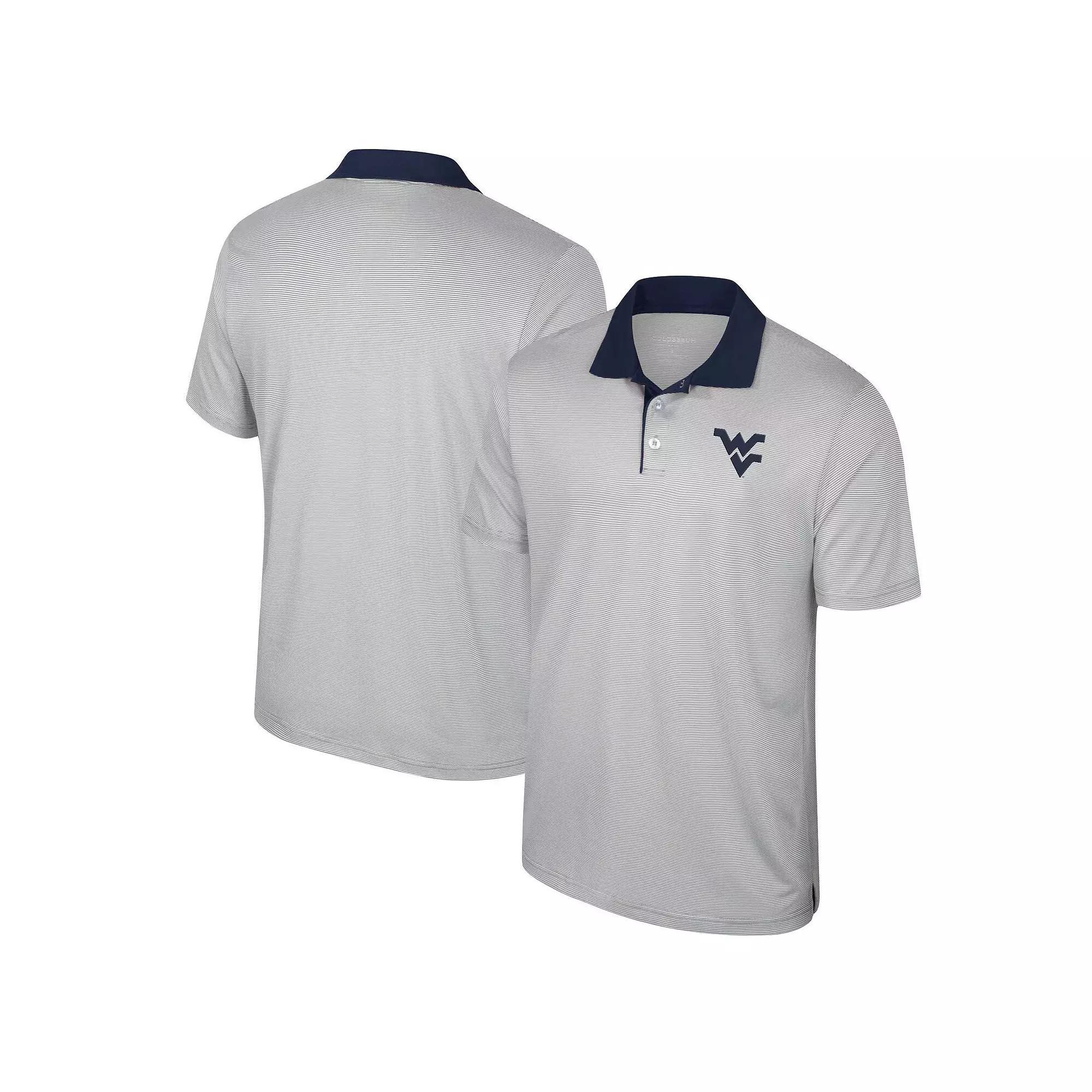 Mens Colosseum Gray Michigan State Spartans Big & Tall Tuck Striped Polo Product Image