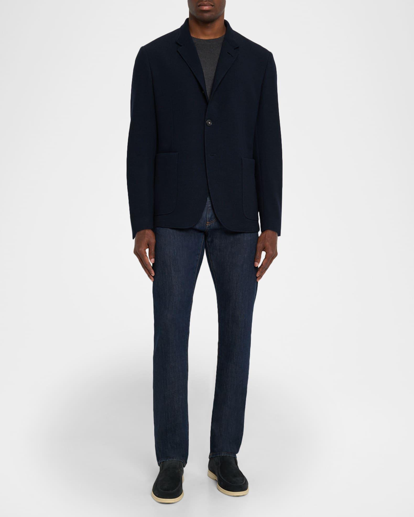 Men's Wool and Cotton Jersey Textured Blazer Product Image