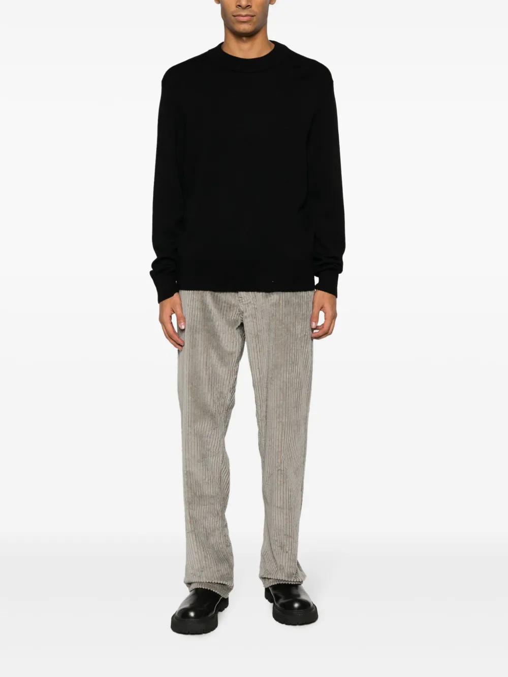 SUNFLOWER Crew-neck Merino-wool Jumper In Black Product Image