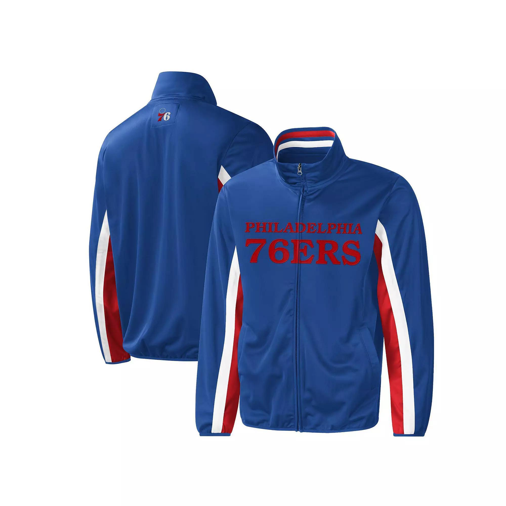 Men's G-III Sports by Carl Banks Royal Philadelphia 76ers Contender Wordmark Full-Zip Track Jacket, Size: Small, 76r Blue Product Image