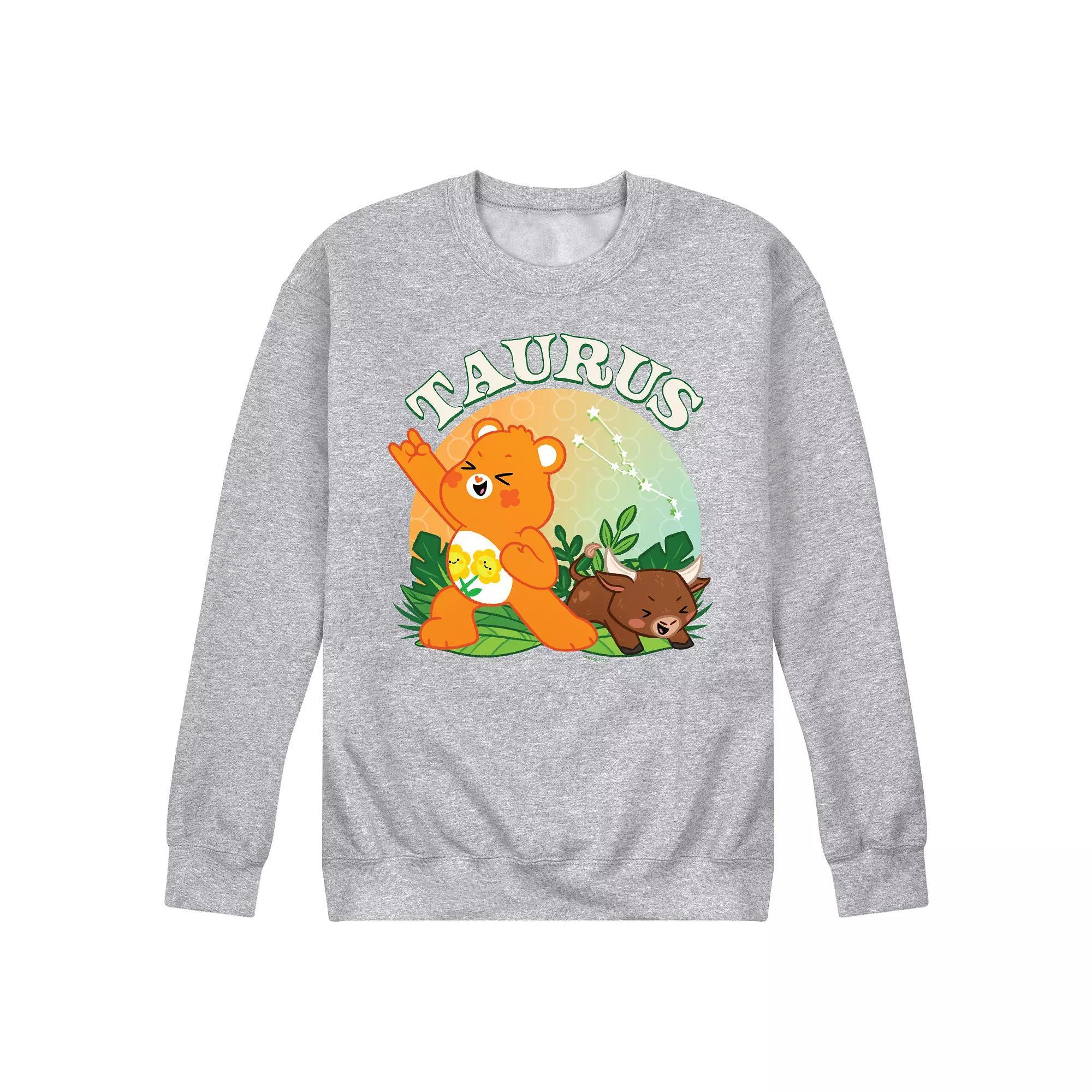 Mens Care Bears Taurus Fleece Sweatshirt Pink Product Image