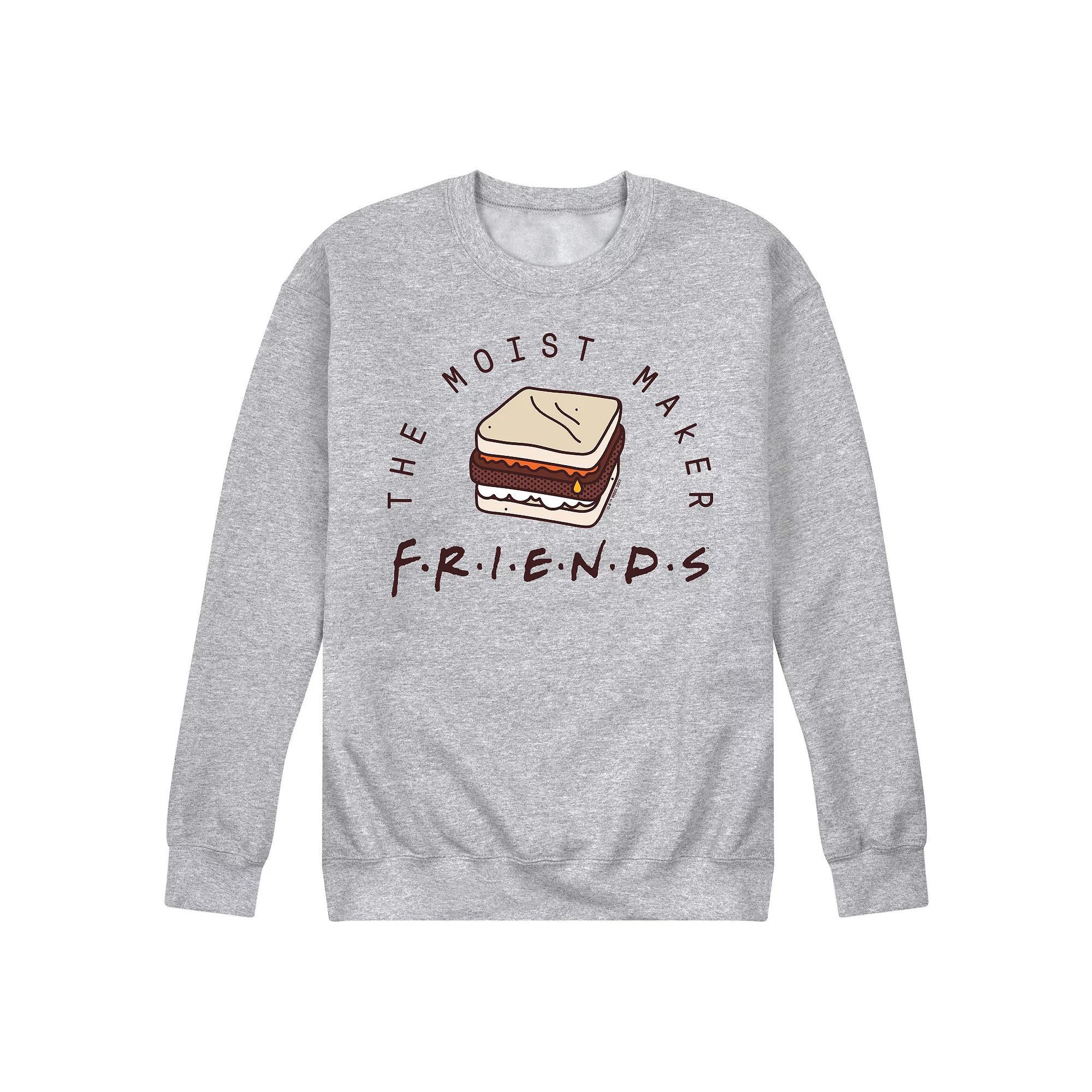 Mens Friends Thanksgiving Fleece Sweatshirt Grey Gray Product Image