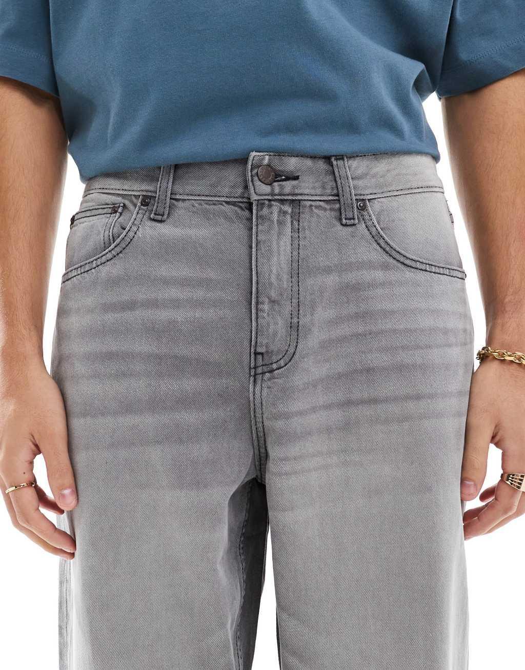 ASOS DESIGN baggy jeans in gray Product Image
